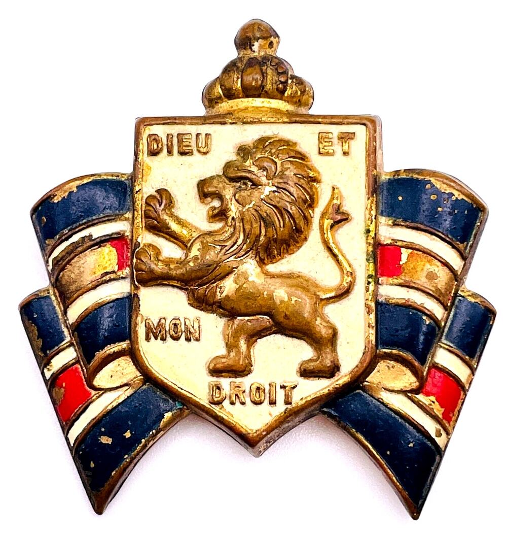 Accessocraft USA WWII Era Pin British Lion Dieu et Mon Droit Official BWRS & BB